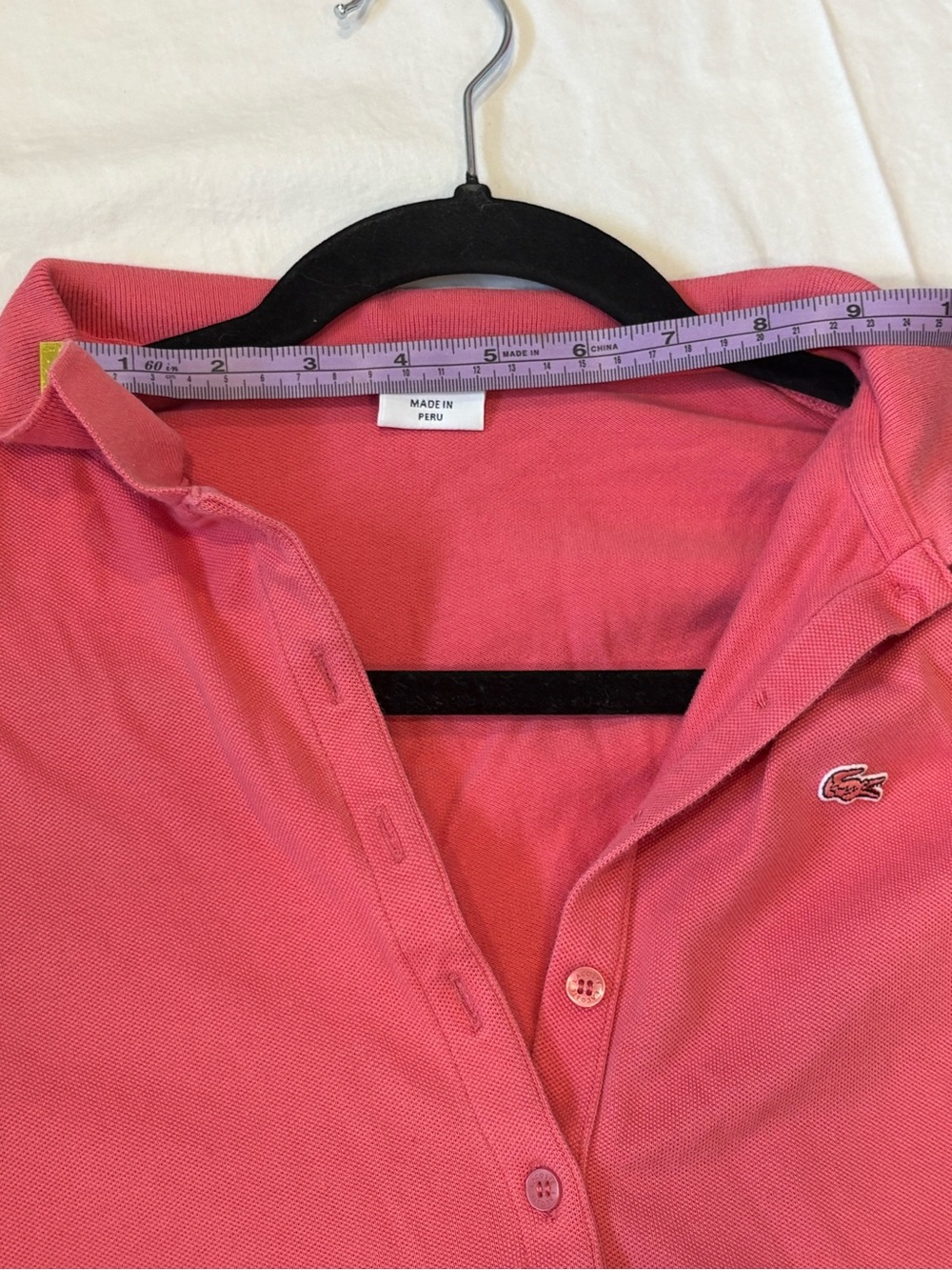 Lacoste Coral Pink Short-Sleeve Polo Top #1014 - Picture 9 of 12